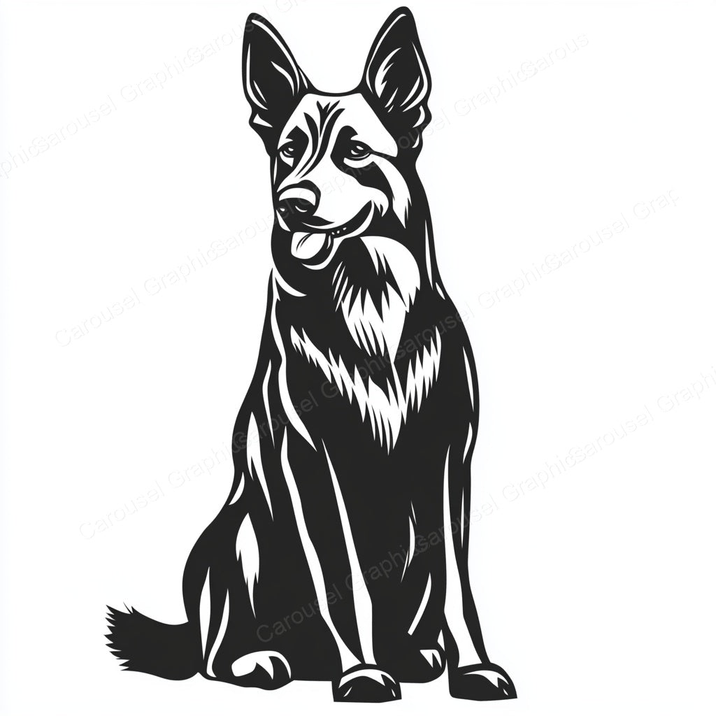 German Shepherd Vector Graphic preview