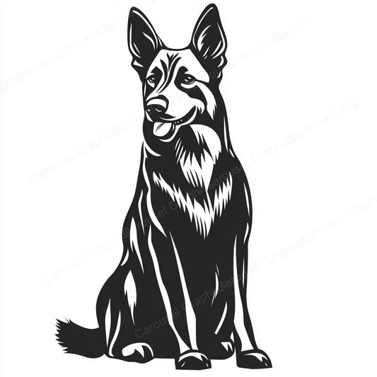 German Shepherd Vector Graphic preview