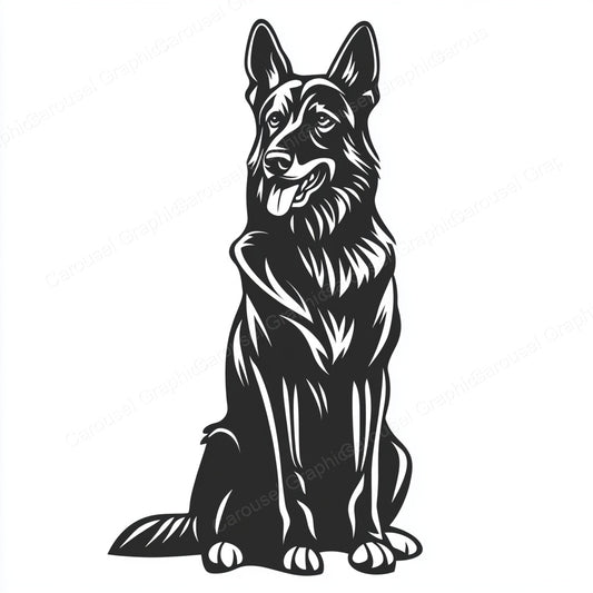 German Shepherd Vector Graphic preview