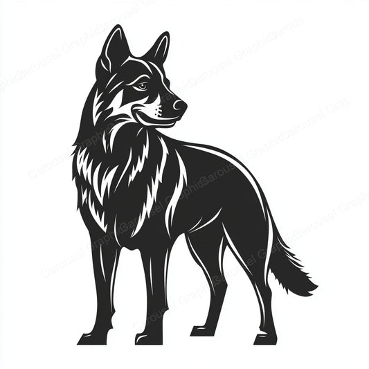 German Shepherd Vector Graphic preview