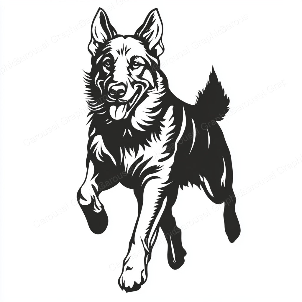 German Shepherd Vector Graphic preview