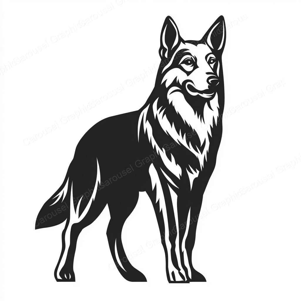 German Shepherd Vector Graphic preview