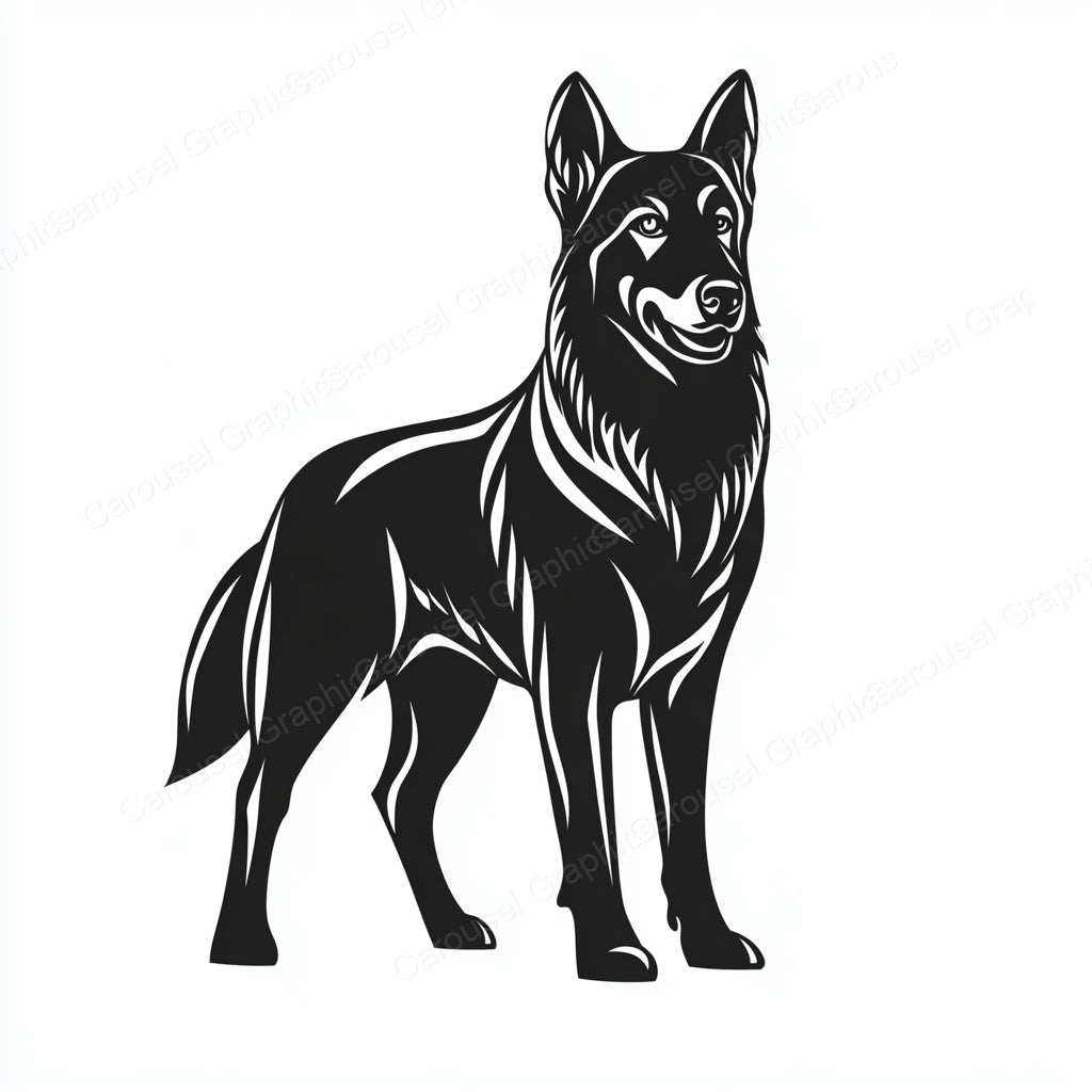 German Shepherd Vector Graphic preview
