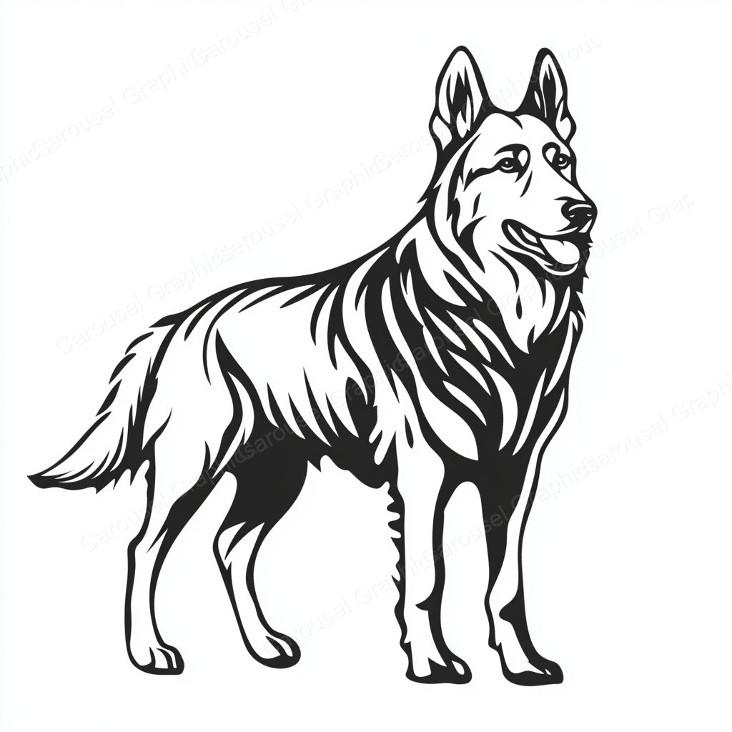 German Shepherd Vector Graphic preview