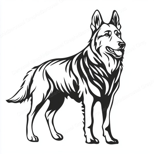 German Shepherd Vector Graphic preview