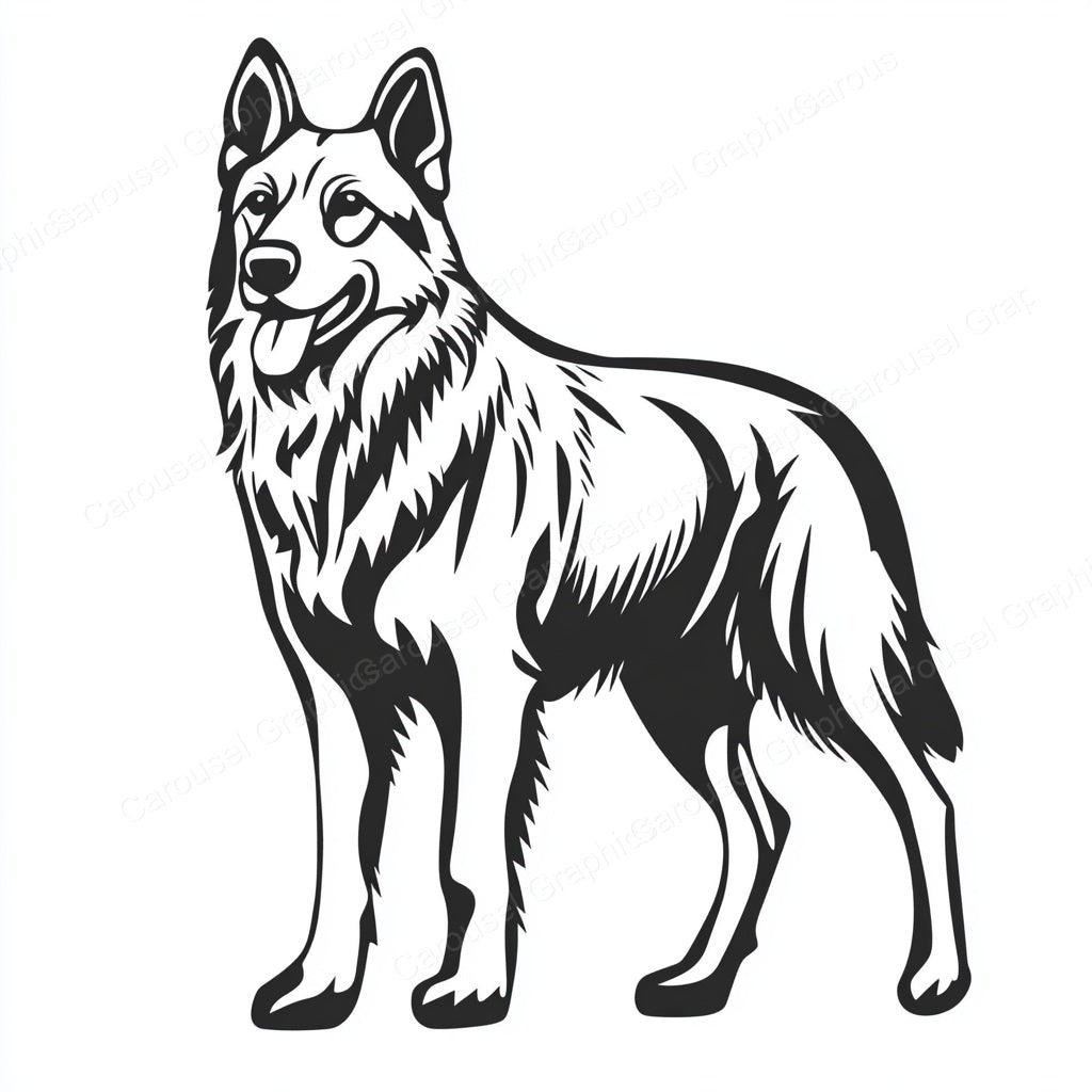 German Shepherd Vector Graphic preview