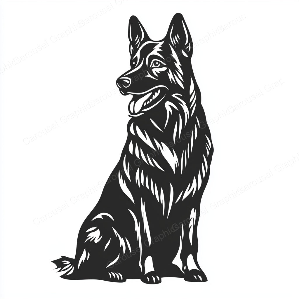 German Shepherd Vector Graphic preview