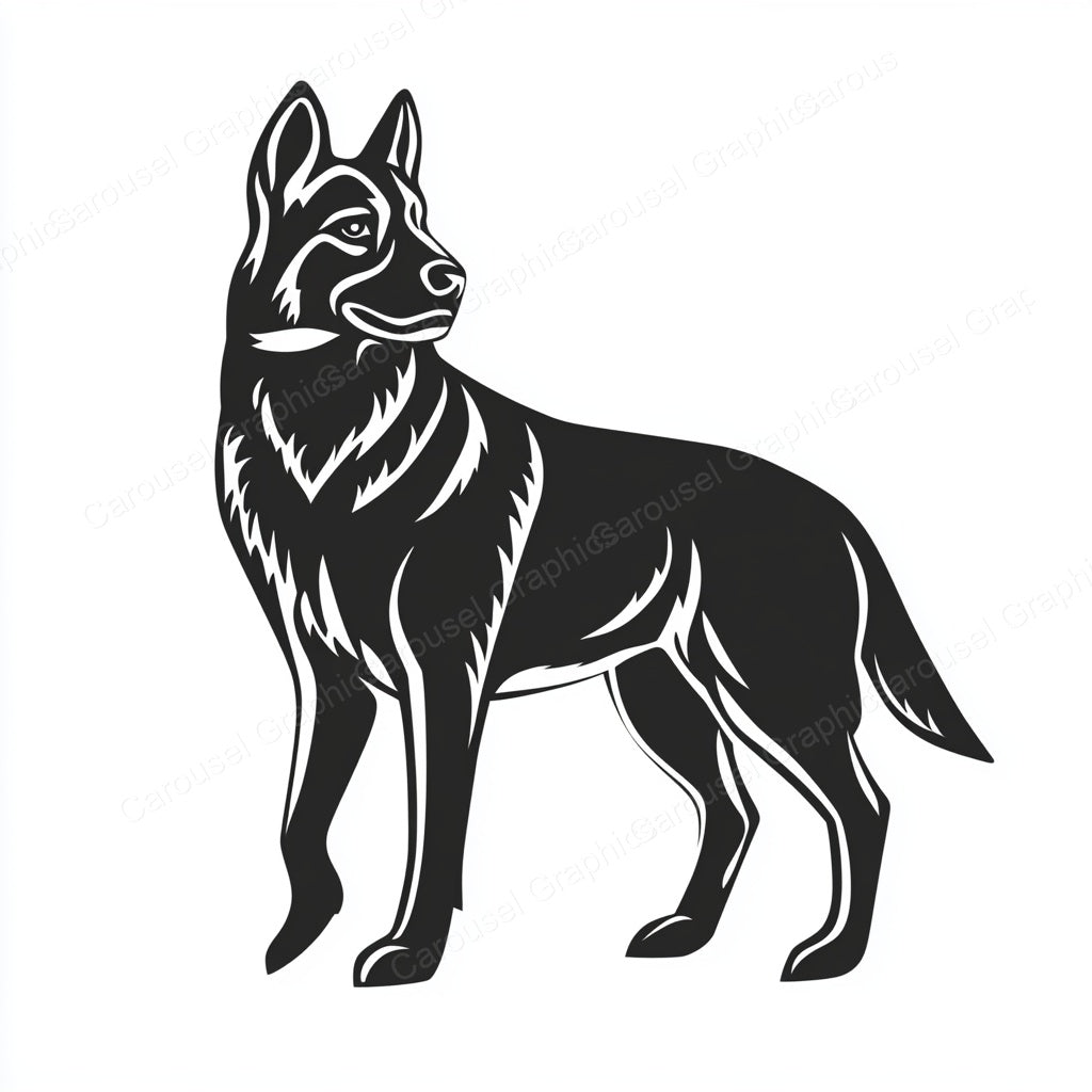 German Shepherd Vector Graphic preview