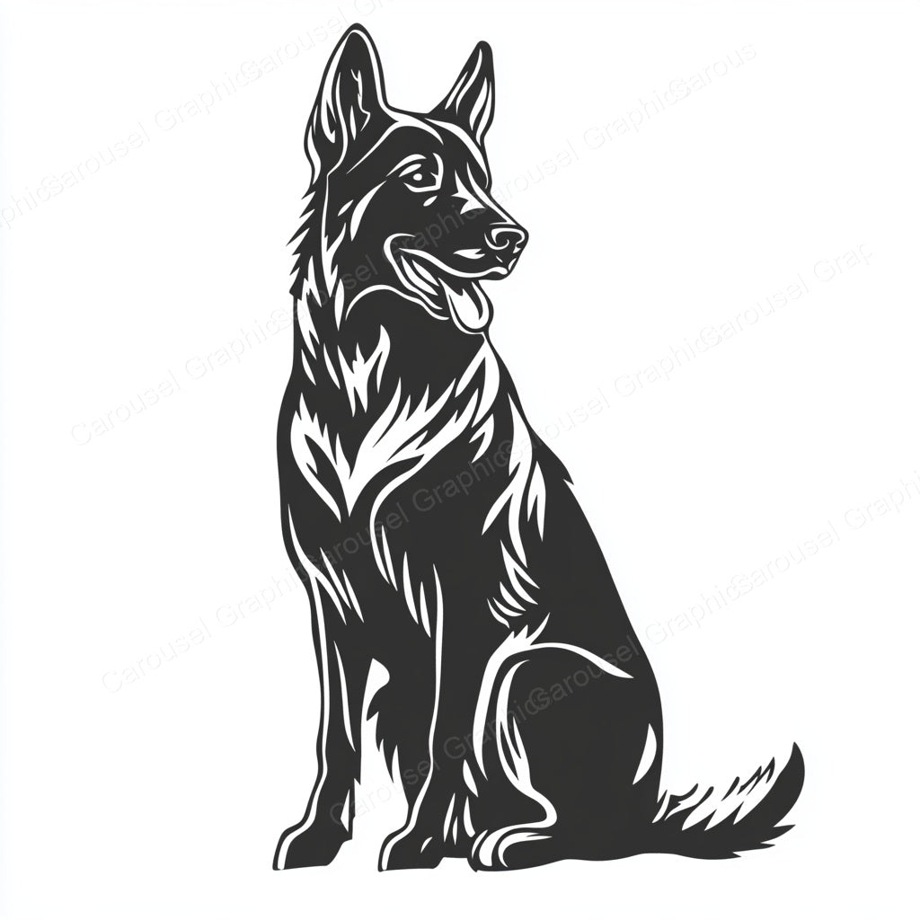 German Shepherd Vector Graphic preview