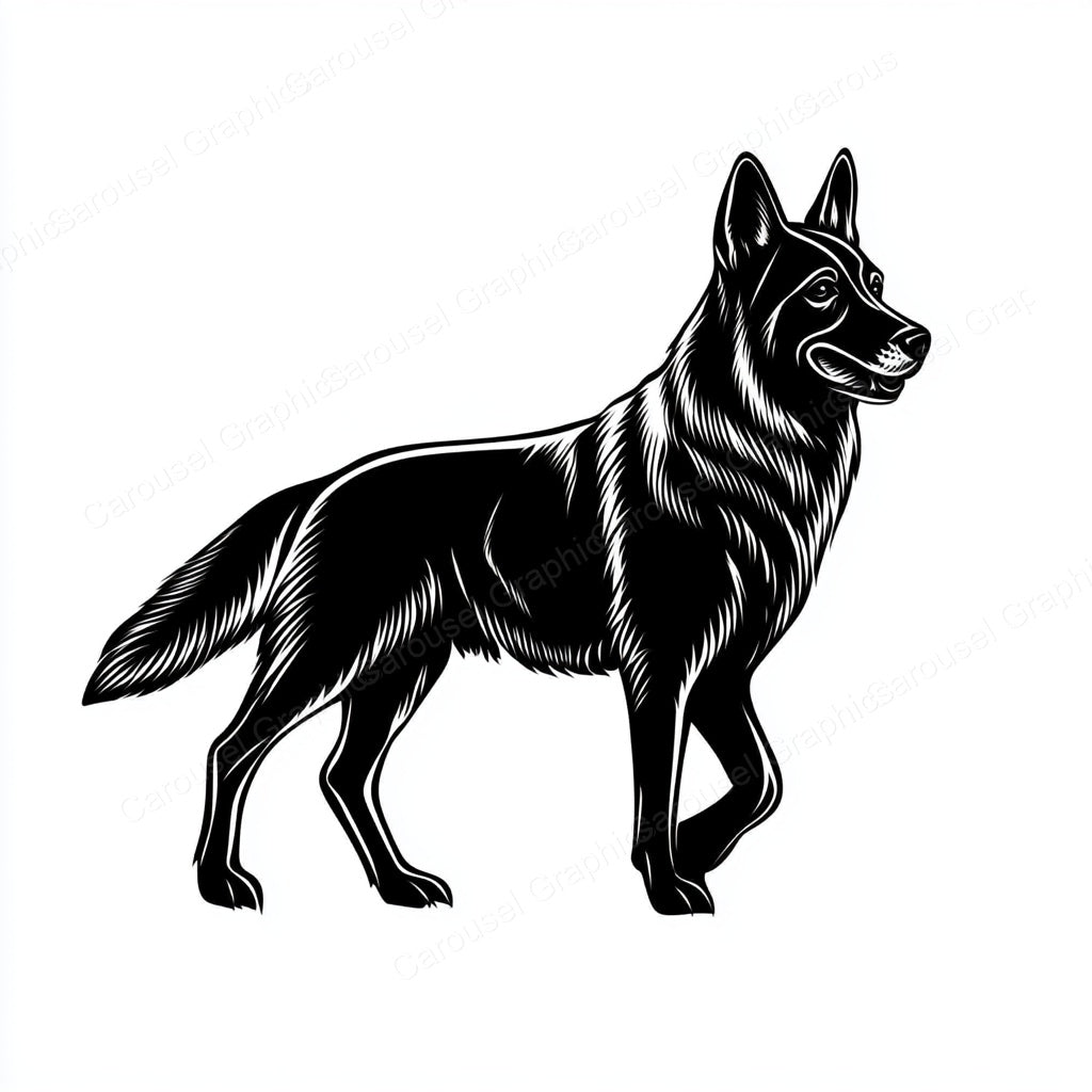 German Shepherd Vector Graphic preview