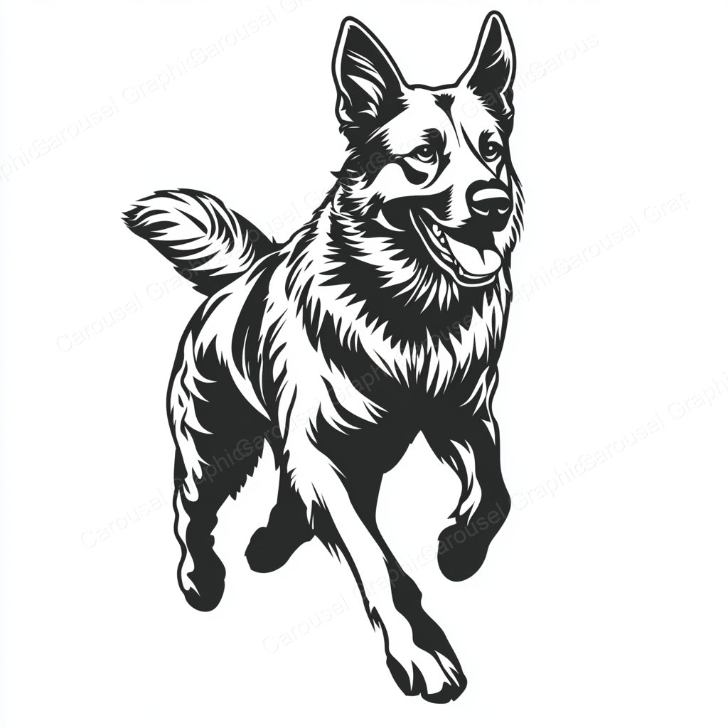 German Shepherd Vector Graphic preview