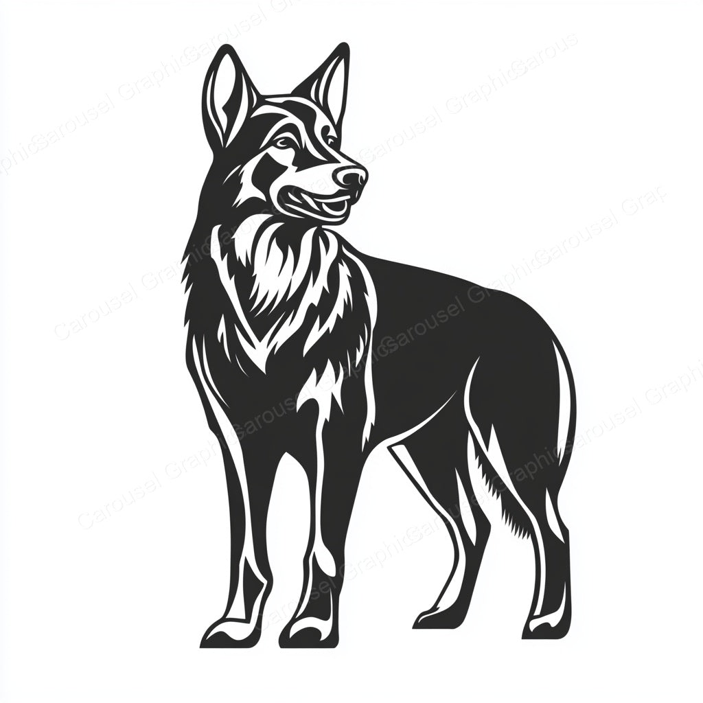 German Shepherd Vector Graphic preview