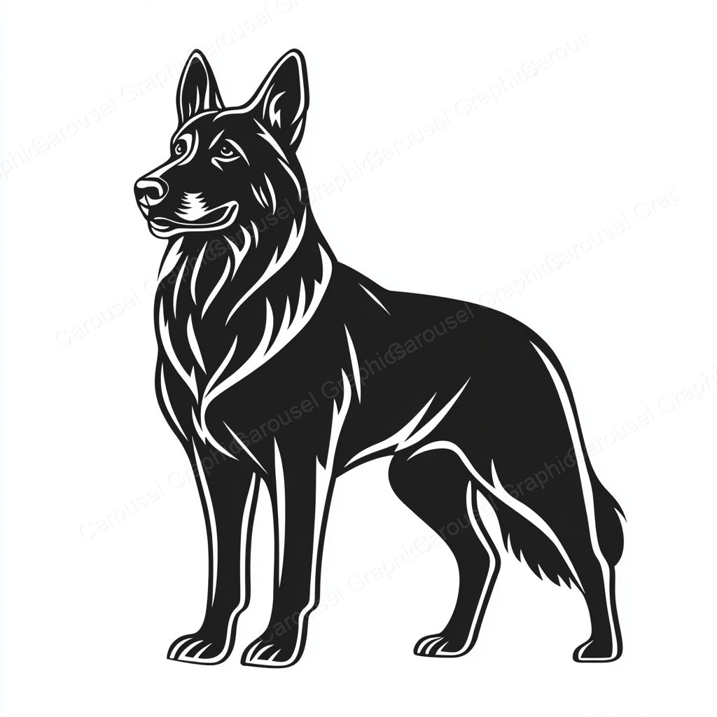 German Shepherd Vector Graphic preview