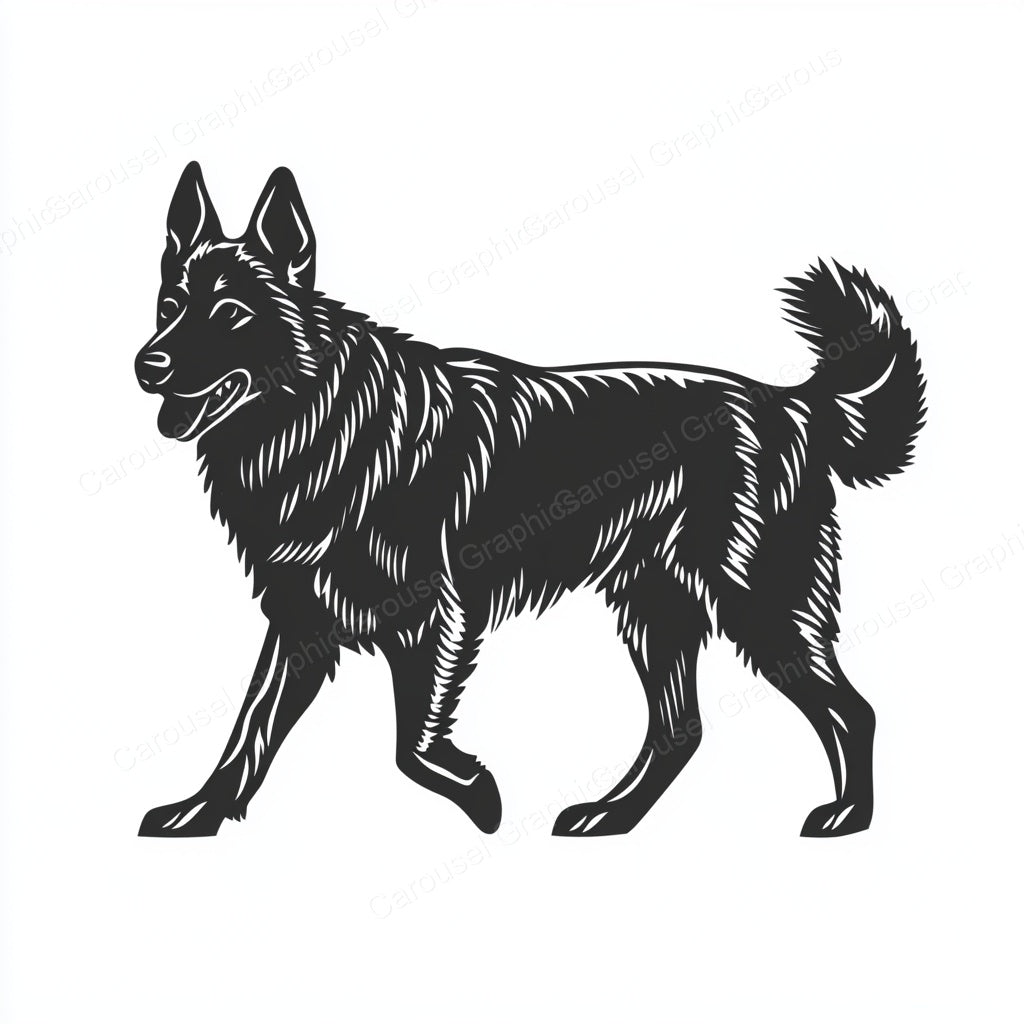 German Shepherd Vector Graphic preview