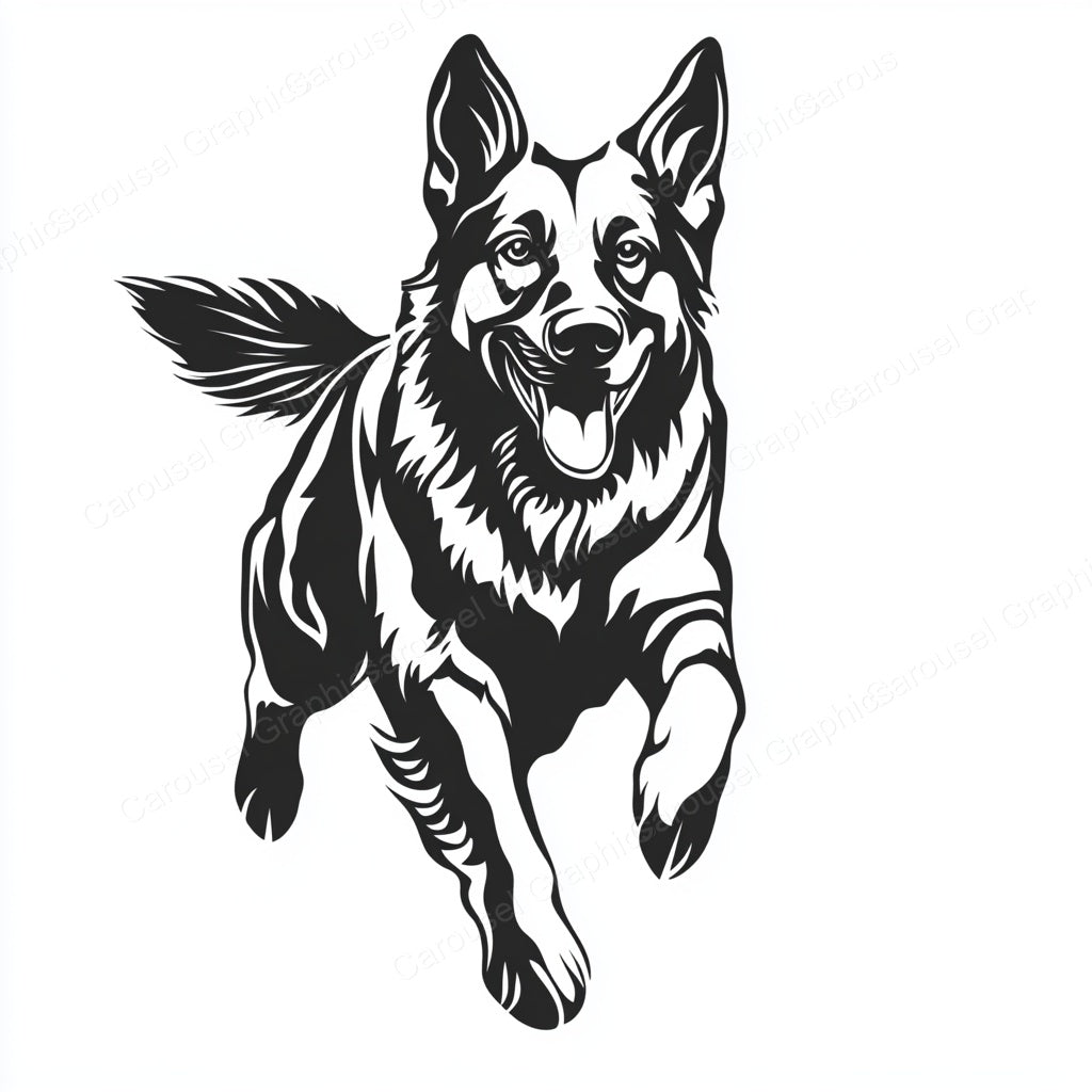 German Shepherd Vector Graphic preview