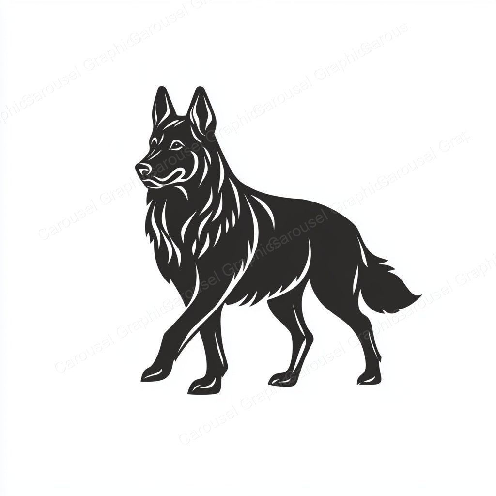 German Shepherd Vector Graphic preview