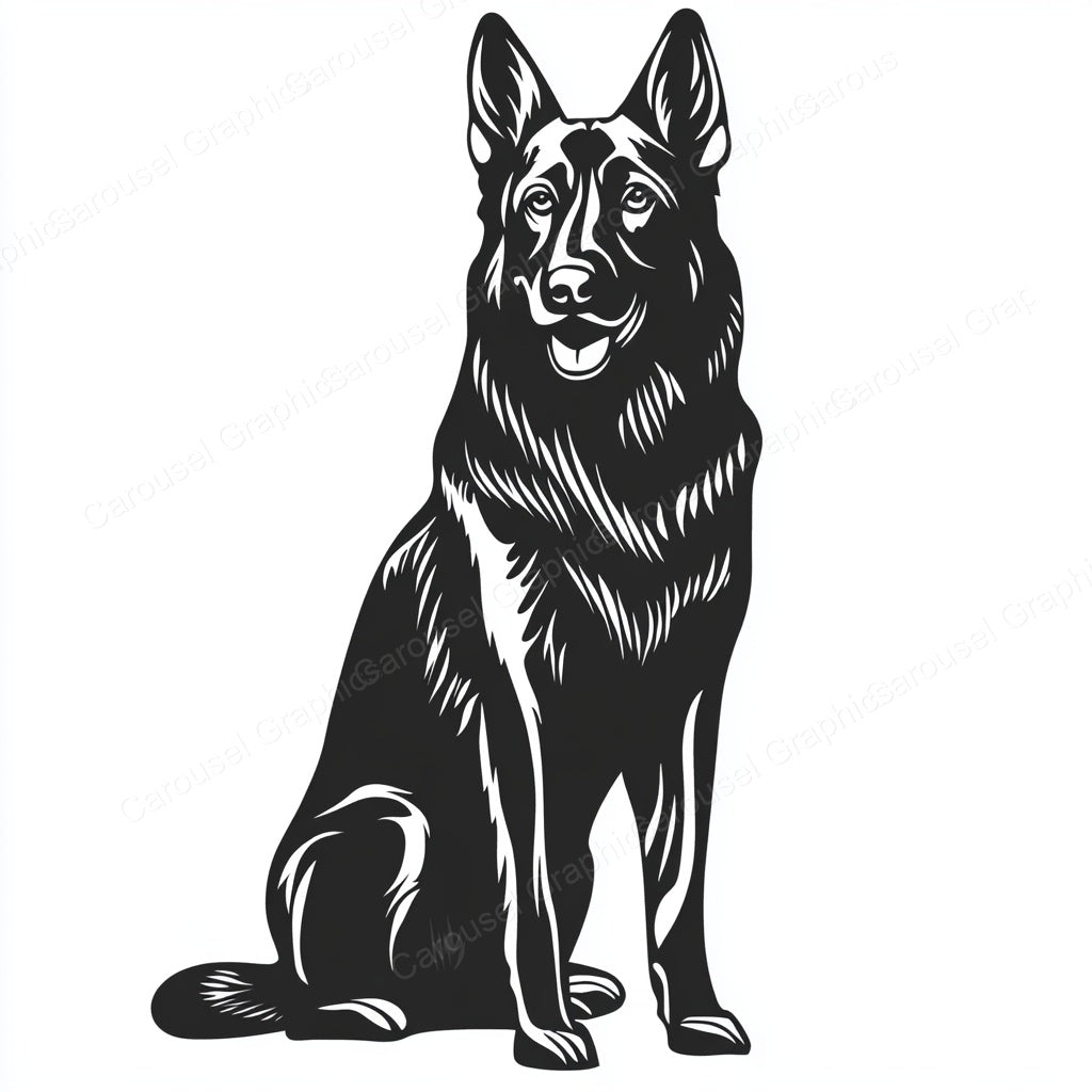 German Shepherd Vector Graphic preview
