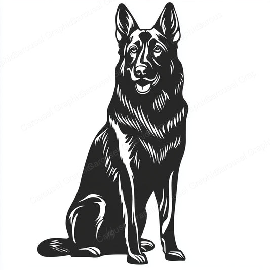 German Shepherd Vector Graphic preview