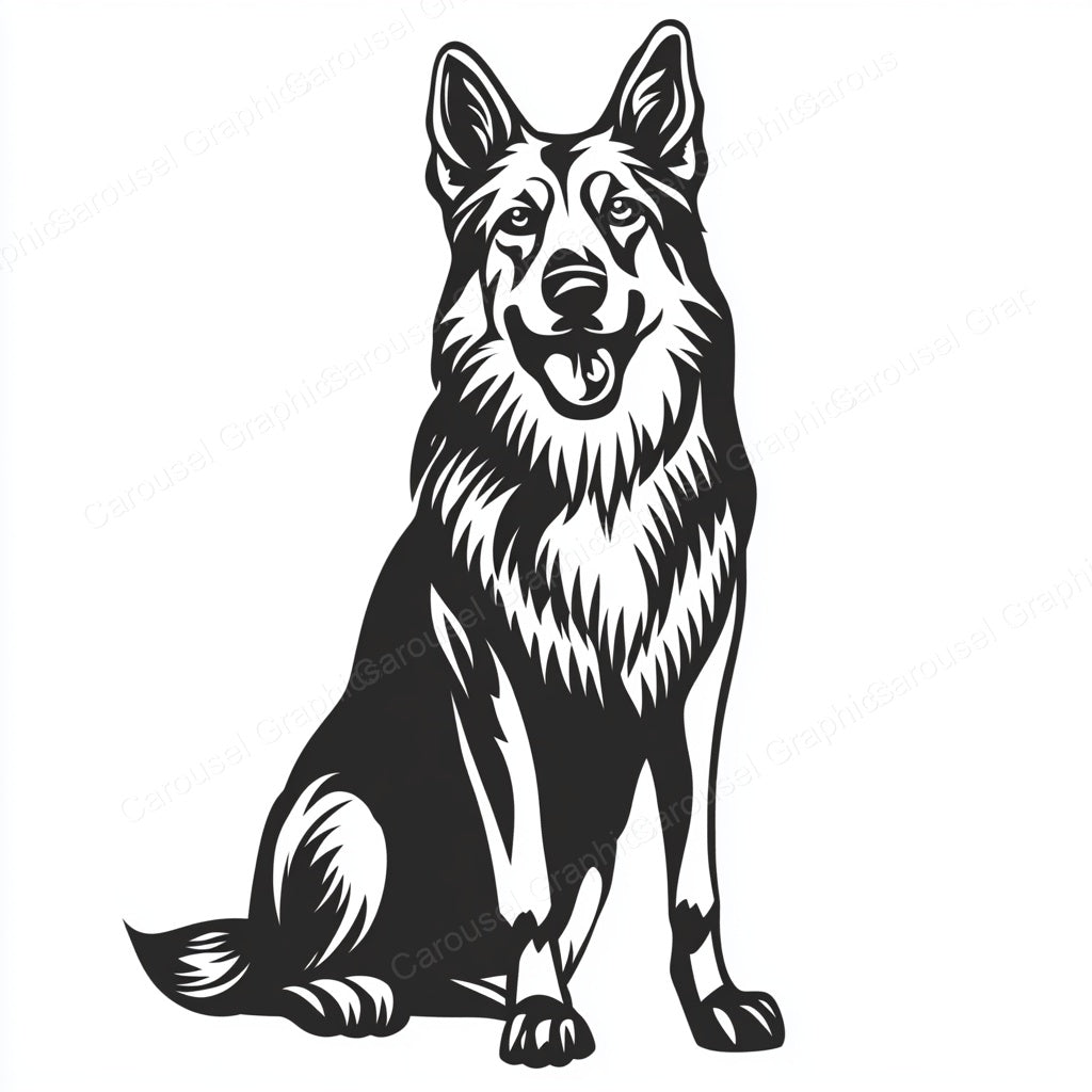 German Shepherd Vector Graphic preview
