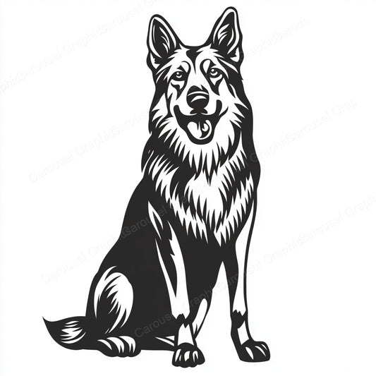 German Shepherd Vector Graphic preview