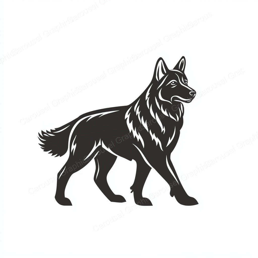 German Shepherd Vector Graphic preview