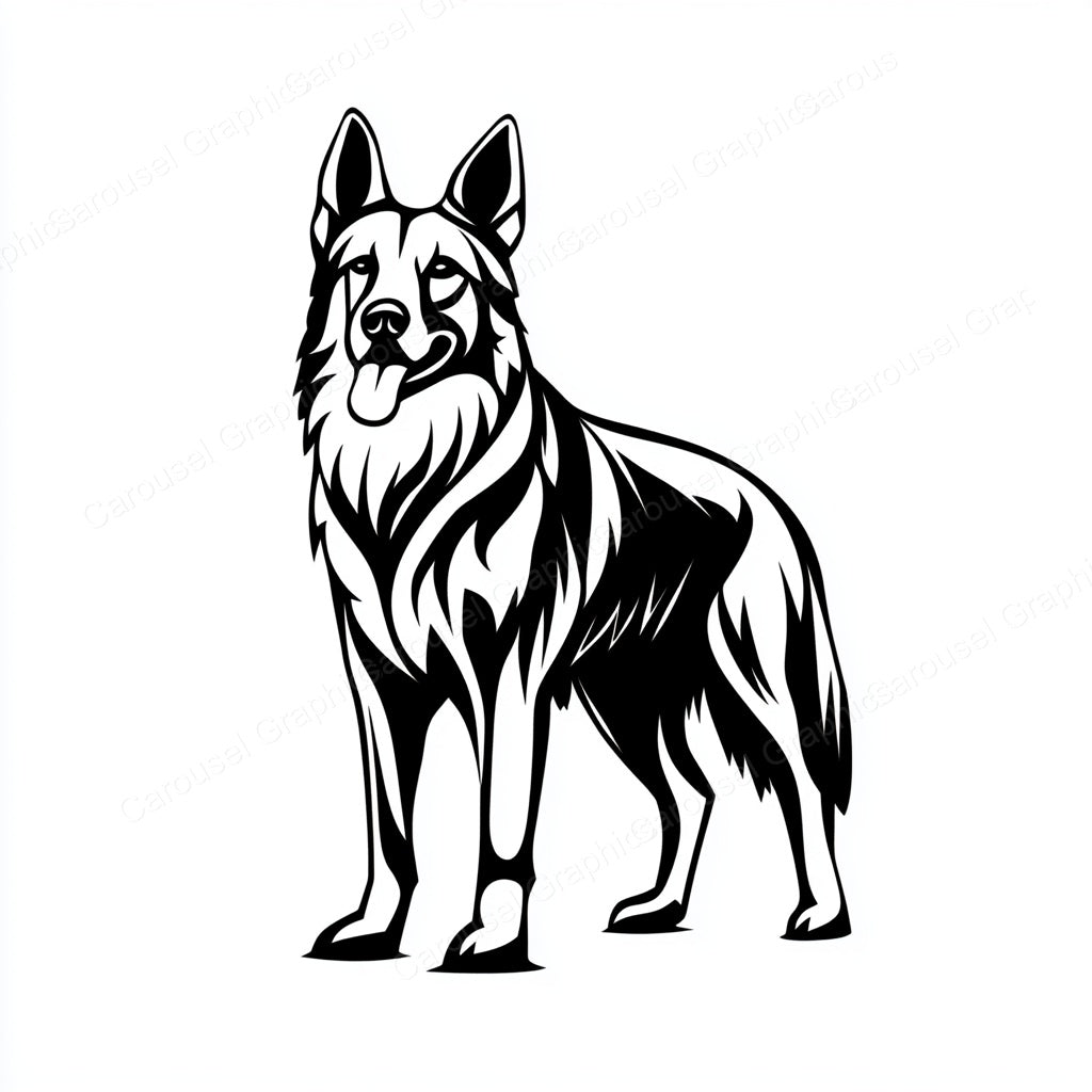 German Shepherd Vector Graphic preview