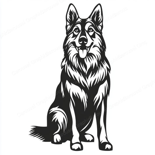 German Shepherd Vector Graphic preview
