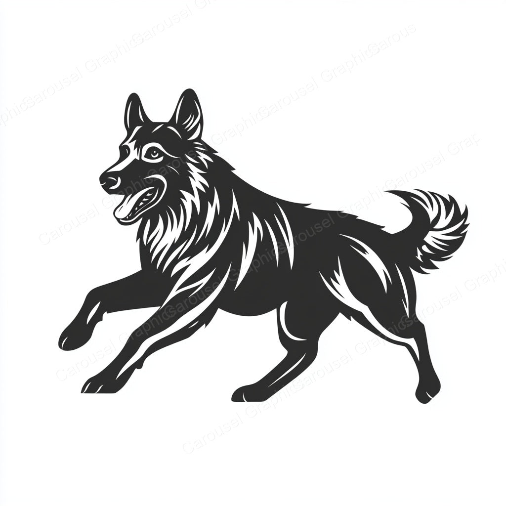 German Shepherd Vector Graphic preview