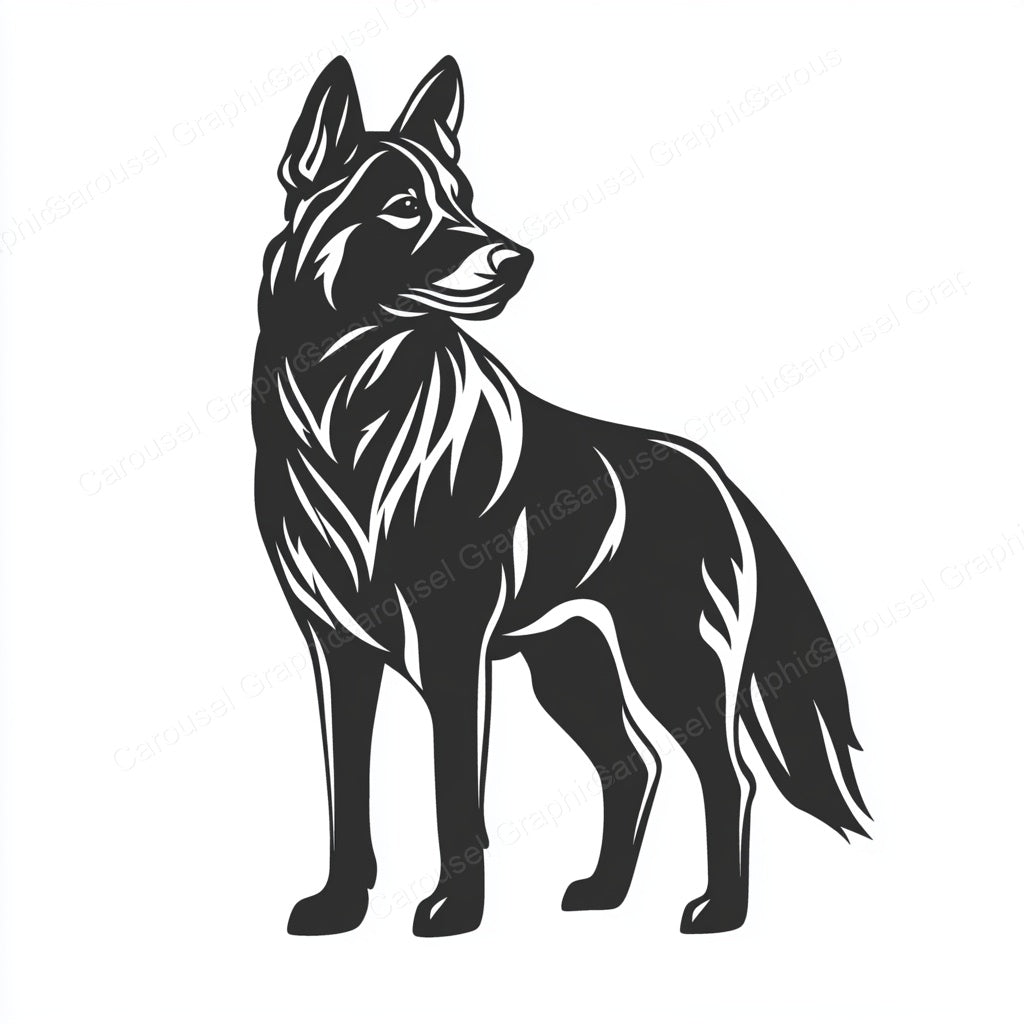 German Shepherd Vector Graphic preview