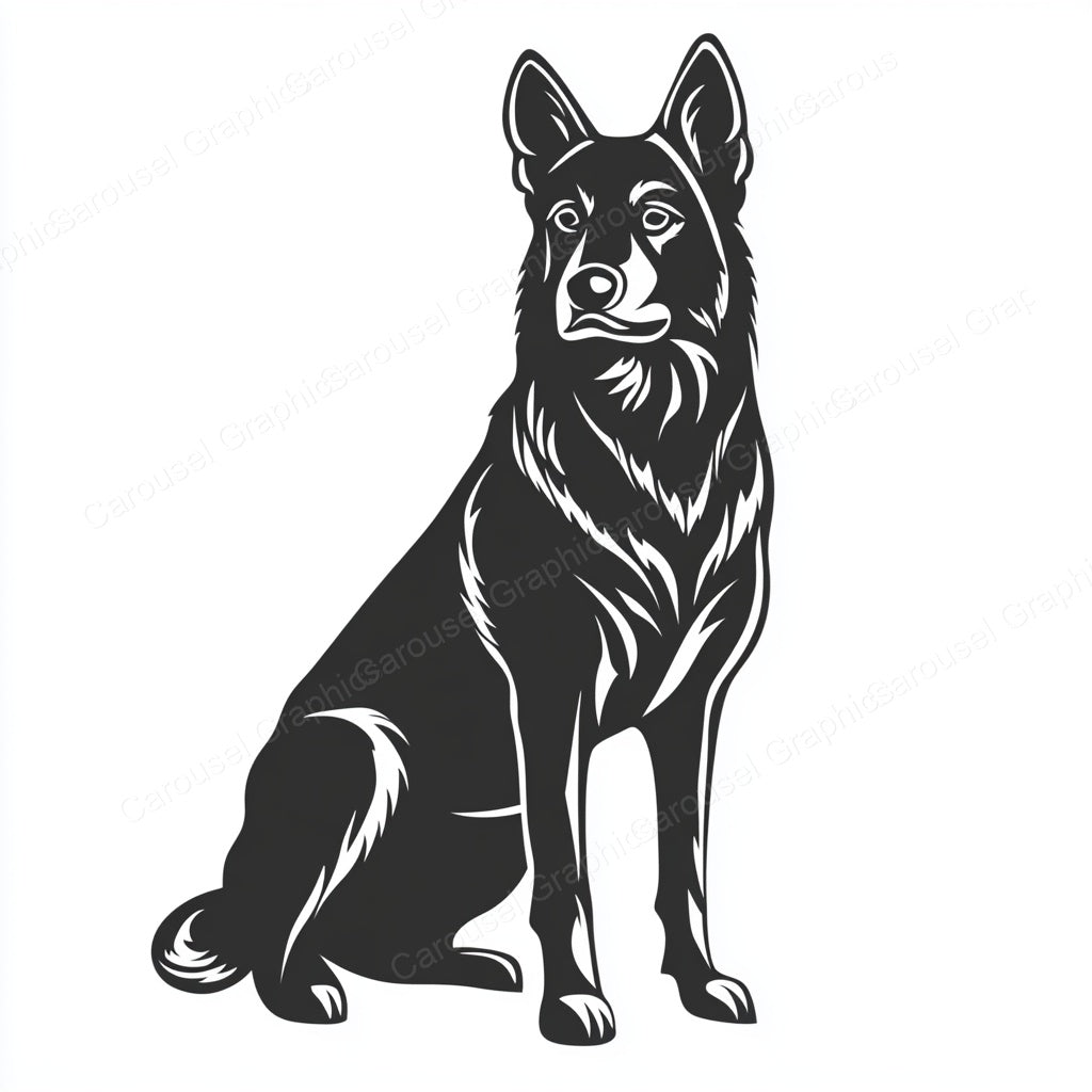 German Shepherd Vector Graphic preview