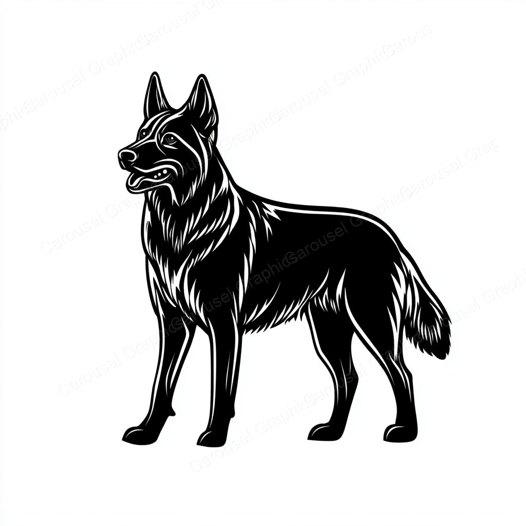 German Shepherd Vector Graphic preview