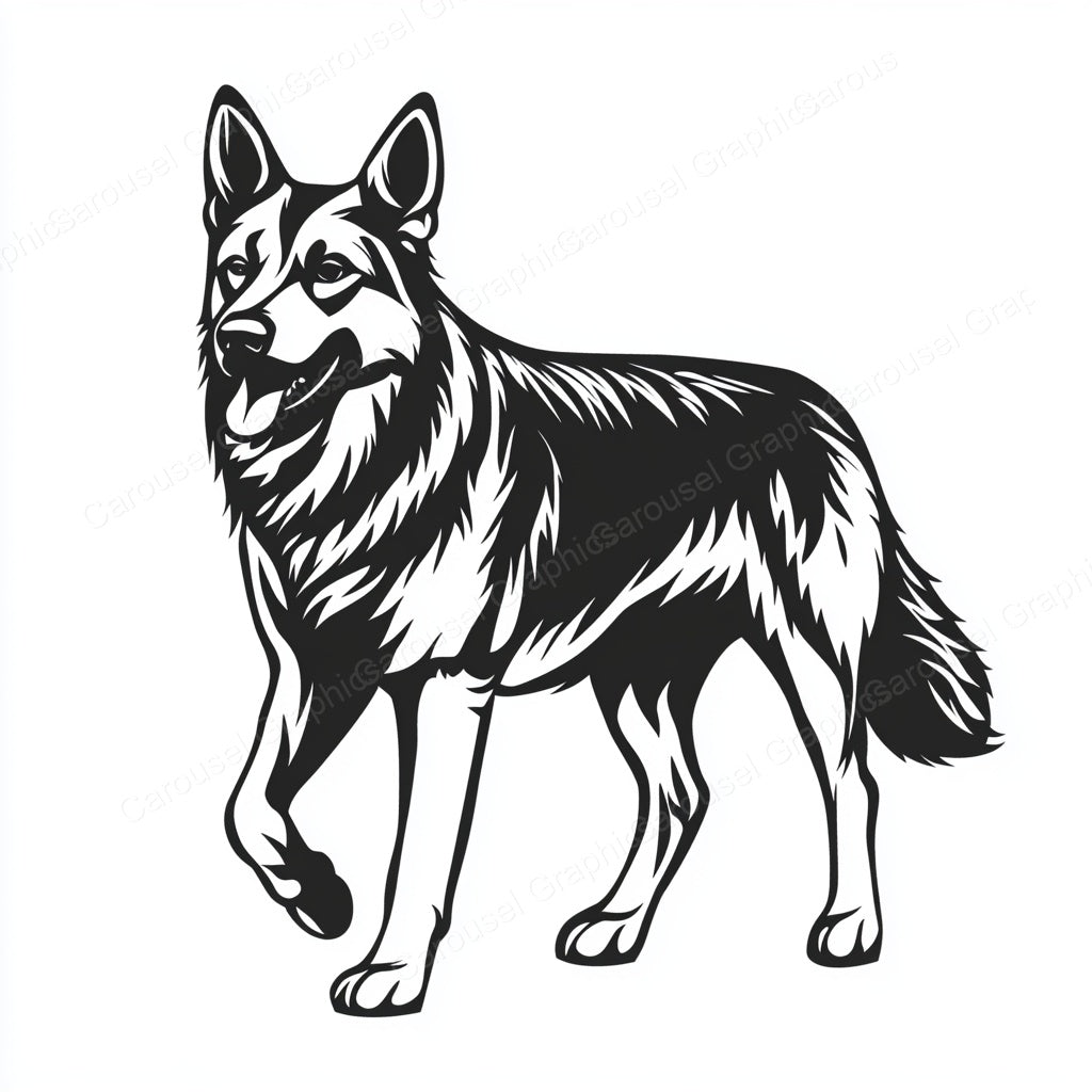 German Shepherd Vector Graphic preview