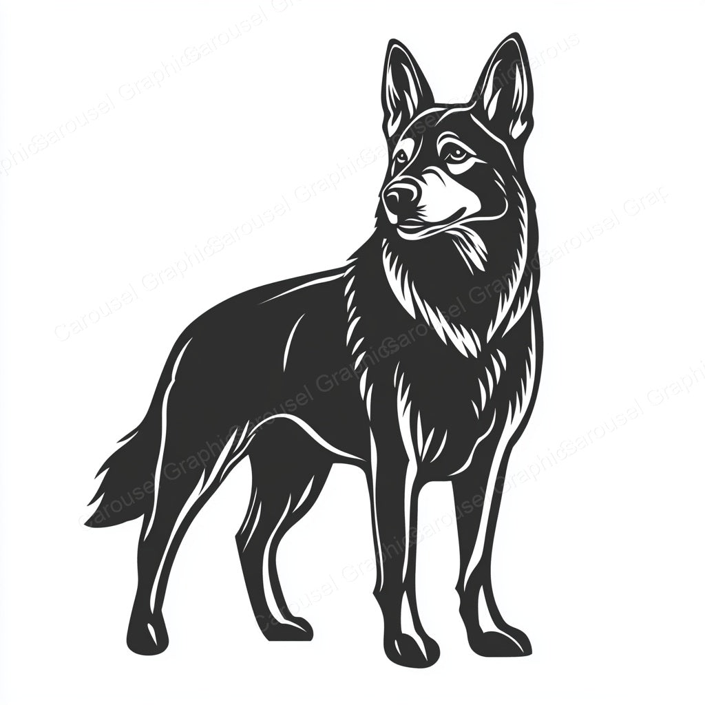 German Shepherd Vector Graphic preview