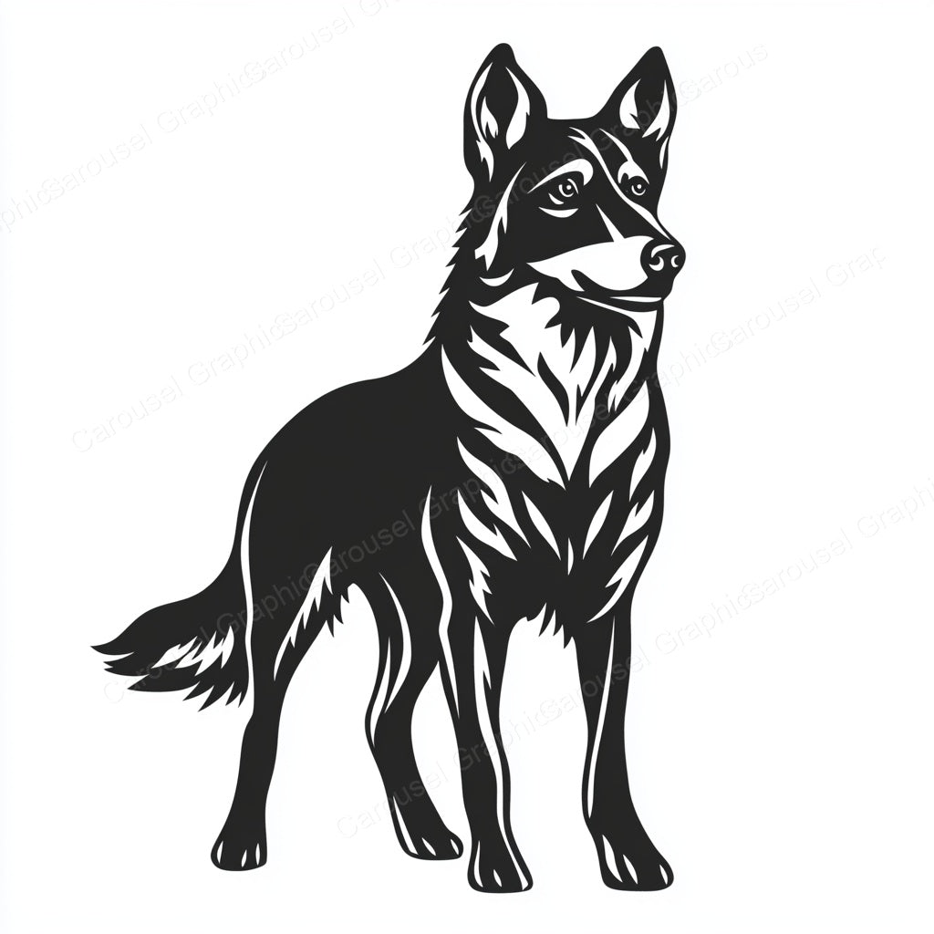 German Shepherd Vector Graphic preview