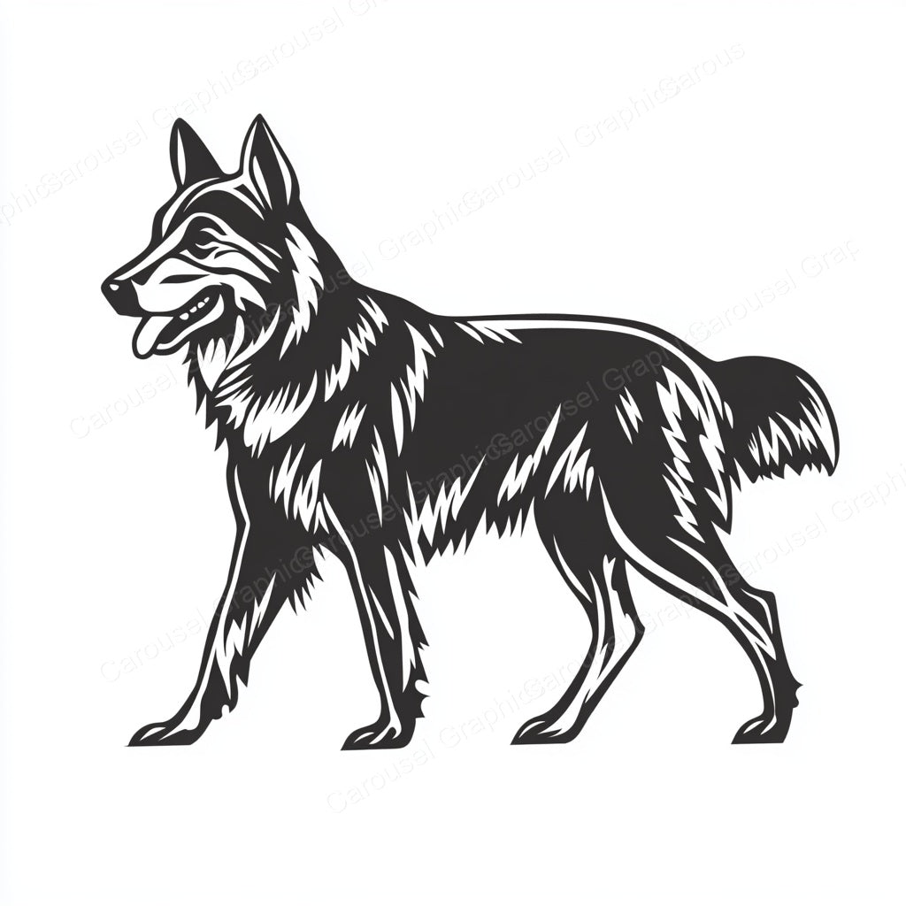 German Shepherd Vector Graphic preview