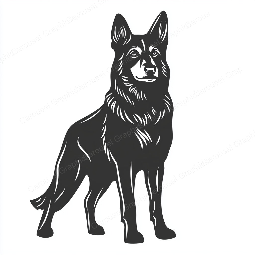German Shepherd Vector Graphic preview