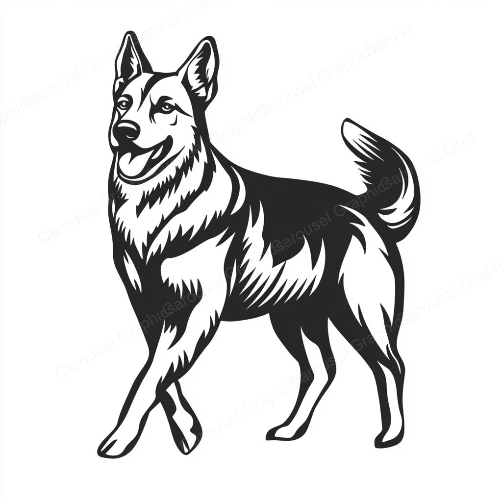 German Shepherd Vector Graphic preview