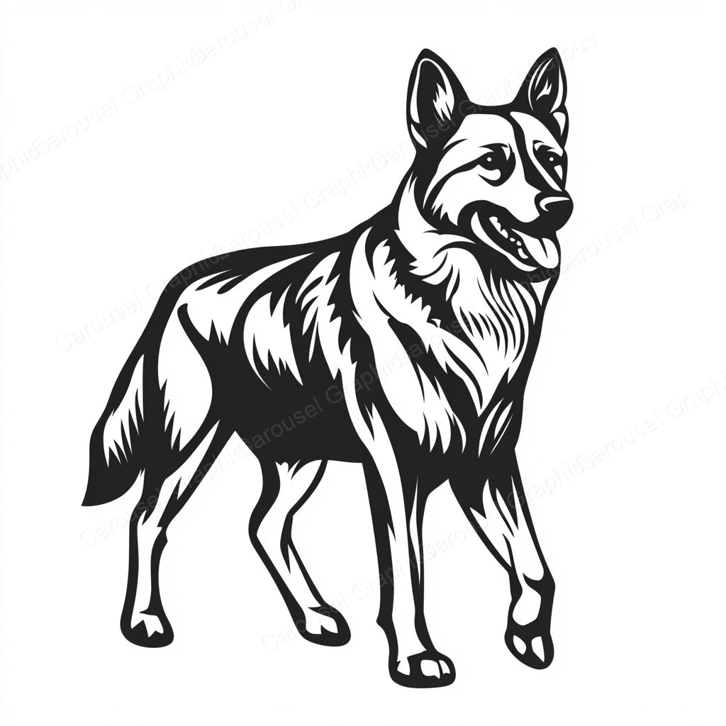 German Shepherd Vector Graphic preview