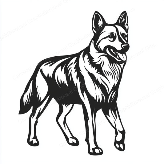 German Shepherd Vector Graphic preview