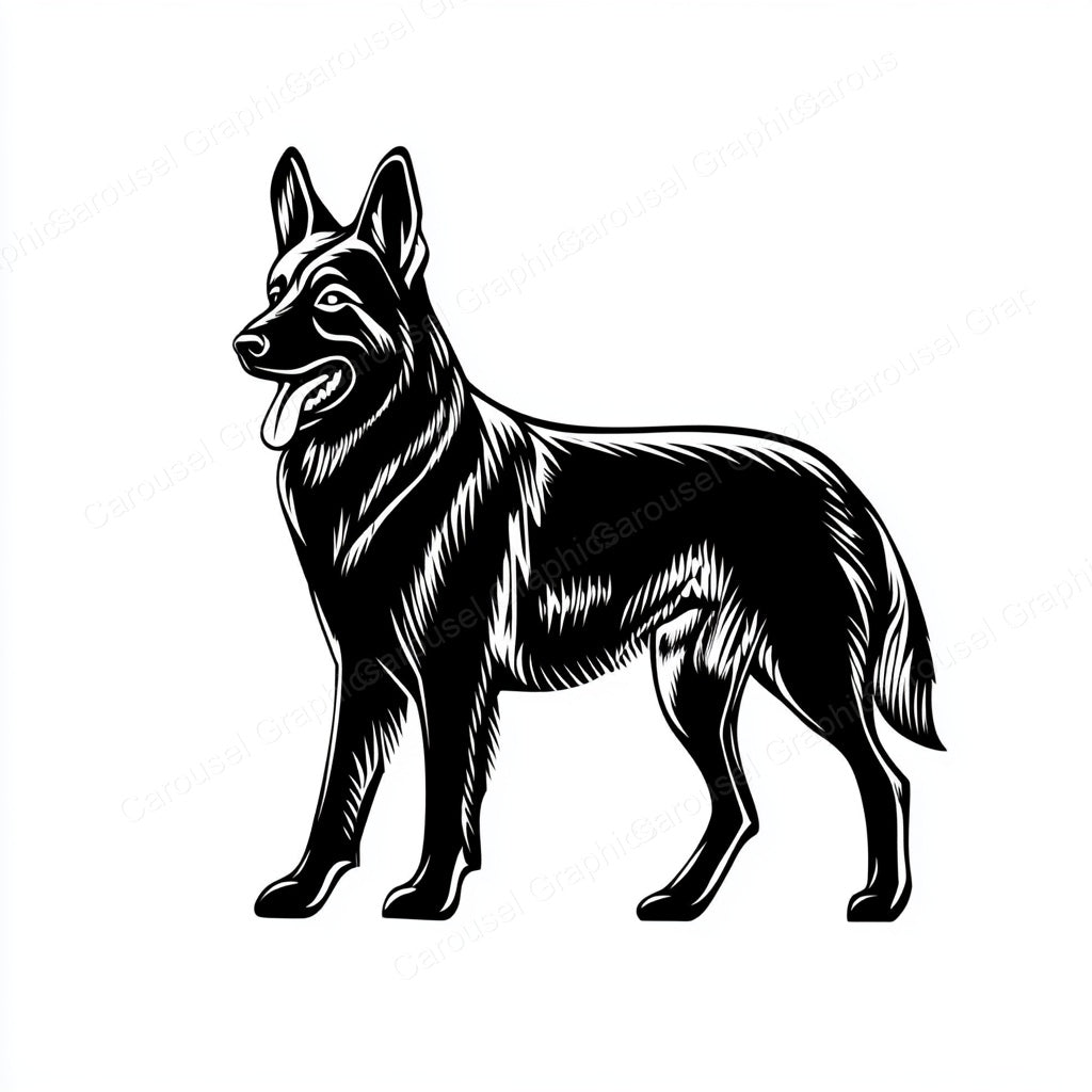 German Shepherd Vector Graphic preview