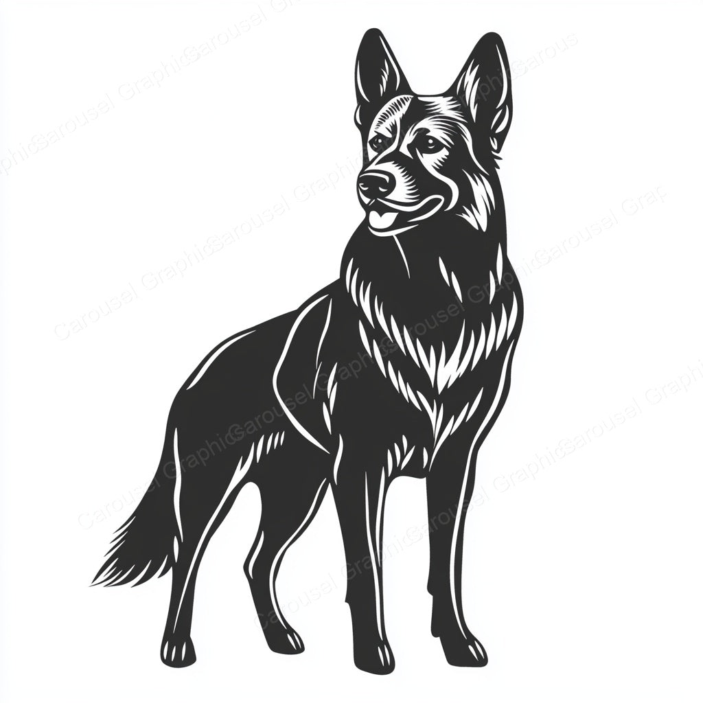 German Shepherd Vector Graphic preview