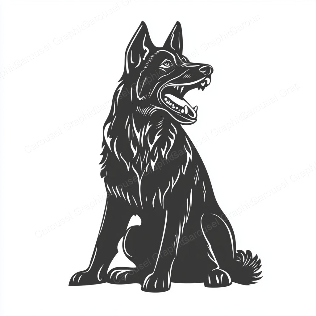 German Shepherd Vector Graphic preview