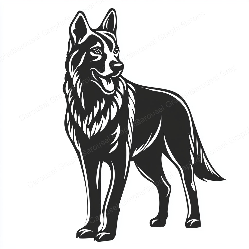 German Shepherd Vector Graphic preview