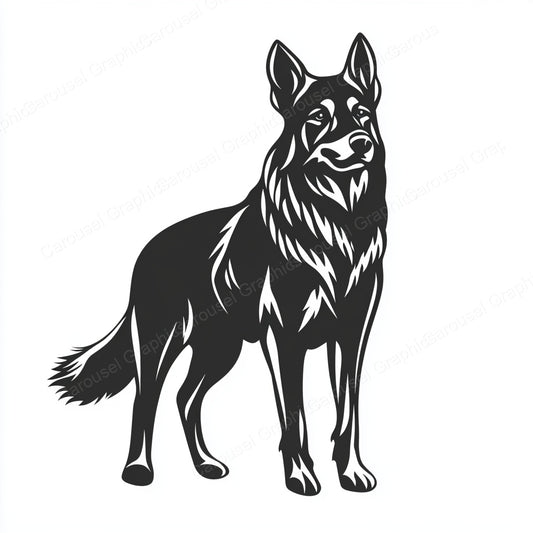German Shepherd Vector Graphic preview