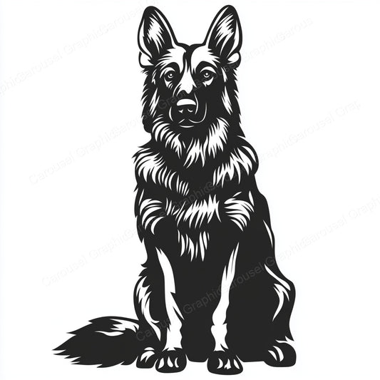 German Shepherd Vector Graphic preview