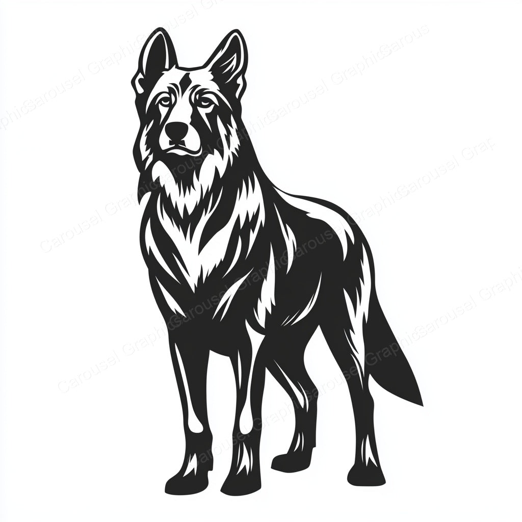 German Shepherd Vector Graphic preview