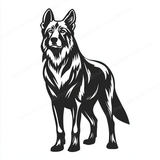 German Shepherd Vector Graphic preview