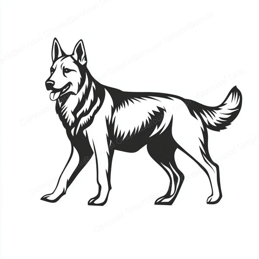 German Shepherd Vector Graphic preview
