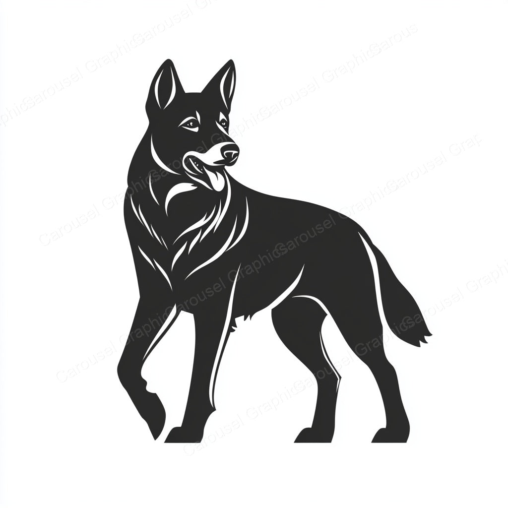German Shepherd Vector Graphic preview