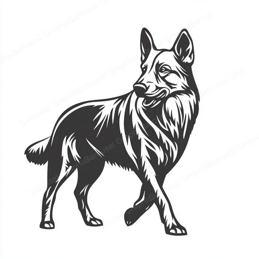 German Shepherd Vector Graphic preview